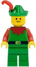 LEGO® Minifigure Castle cas137 Forestman Red Green Hat Red Feather
