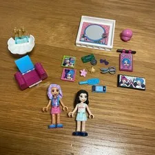 Lego Friends Nina Minifigure frnd344 & Emma frnd343 from set 41391  + stickers