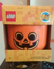 Small LEGO Orange Pumpkin Storage Head  NIB