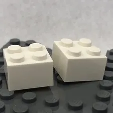 LEGO 3003 White Brick 2 x 2 (x2)