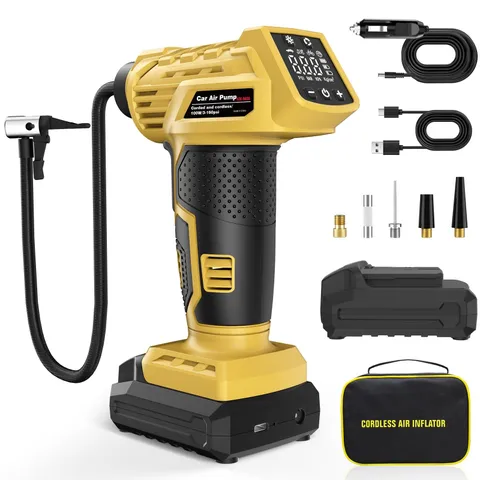 Drmtool Tire Inflator Portable Air Compressor 160Psi Large Full-Screen Display