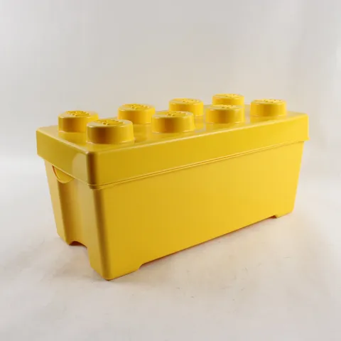 LEGO Storage Brick Case 8 Stud Large Yellow Plastic Bin Box - EMPTY