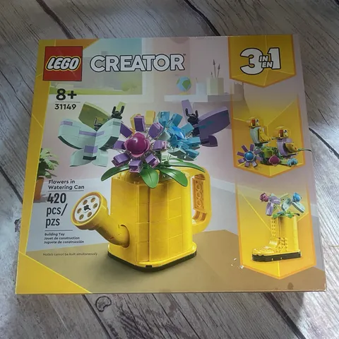 LEGO Creator FLOWERS IN WATERING CAN 420 Piece Building Toy 3-in-1 Set 31149