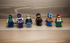(6) Assorted LEGO mini-figures with Helmets