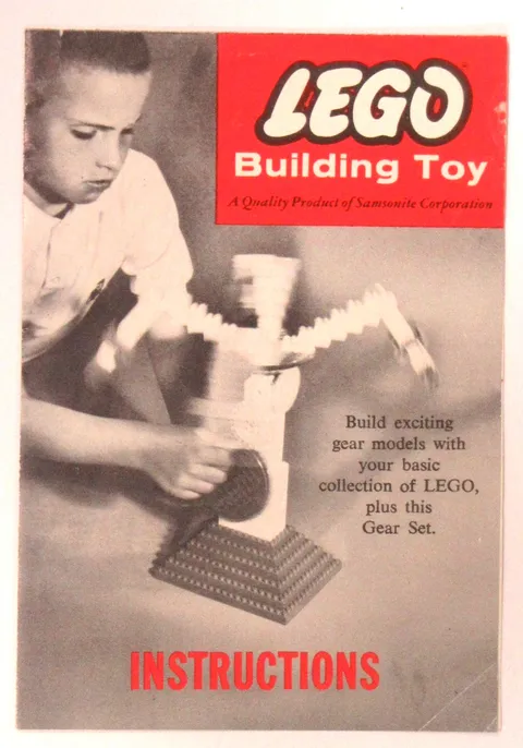 original Samsonite circa 1961 Lego Gears GIFT-PAK 002 instructions pamphlet l1