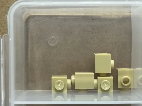 LEGO Parts - Tan Brick, Modified 1 x 1 with Stud on Side - No 87087 - QTY 5
