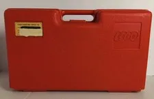 Vintage LEGO Storage Case 80's Carrying Case Box Bin 17x10x5 Large Red USA