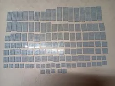 LEGO BULK LOT 126 LIGHT BLUISH GRAY FLAT PLATES 3X3 4X4 4X6 4X8 4X10 4X12