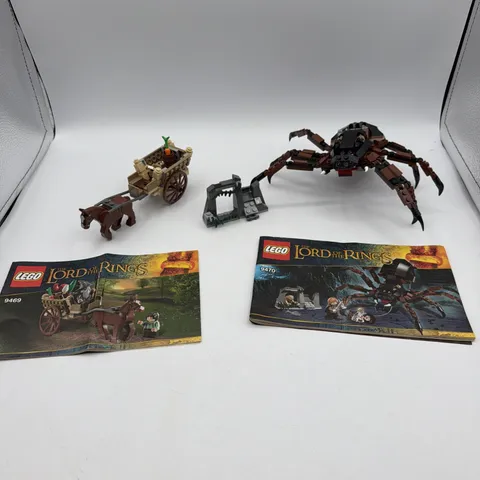 Lego The Lord of the Rings Shelob Attacks (9470) Gandalfs Cart (9469) Incomplete