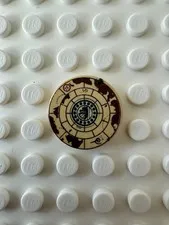 LEGO Tile, Round 2 x 2 with Treasure Map Pattern 4150pb080