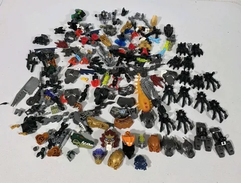 LEGO Bionicle Hero Factory Parts Lot Masks Weapons Armor Chima Mixed 100+ Pcs