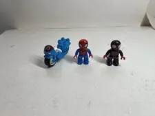 Duplo Spidey Lot 3 Marvel SPIDER-MAN Miles Morales Black And Peter Parker & Bike