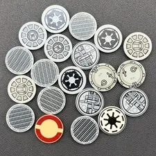 LEGO Star Wars 2x2 Round Printed Tile Lot Genuine Parts Imperial Grates Designs