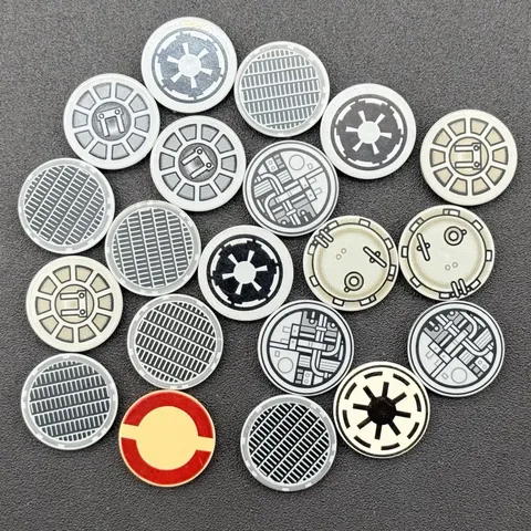 LEGO Star Wars 2x2 Round Printed Tile Lot Genuine Parts Imperial Grates Designs