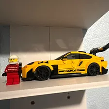 LEGO Porsche 911 GT3 RS Speed Champions Yellow Car w/ Race Car Driver