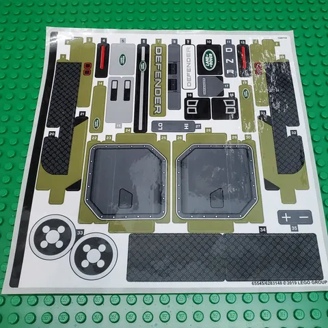 LEGO Sticker Sheet for Set 42110 Land Rover Defender New Authentic Decals