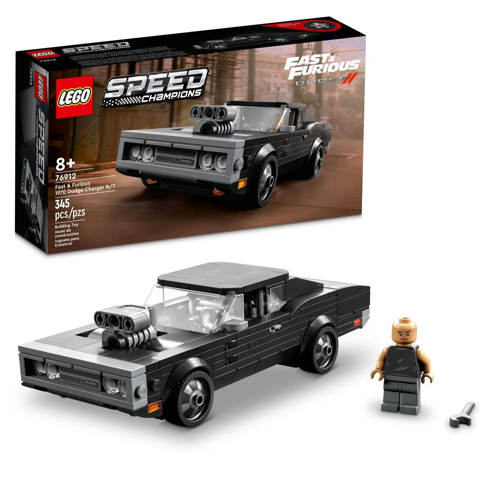 LEGO Speed Champions 1970 Dodge Charger R T 76912 Muscle Car Kit Fast Furious