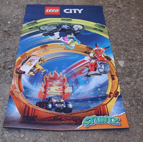2022 LEGO City Stuntz Friends Double Sided Store Display Promo Poster Banner 70"