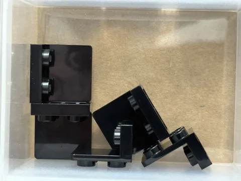 LEGO Parts - Black Bracket 1 x 2 - 2 x 2 Inverted - No 99207 - QTY 5