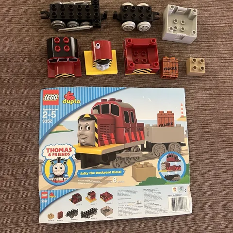 LEGO Duplo 3352 Thomas & Friends Salty the Dockyard Diesel Complete 8 Pcs Box