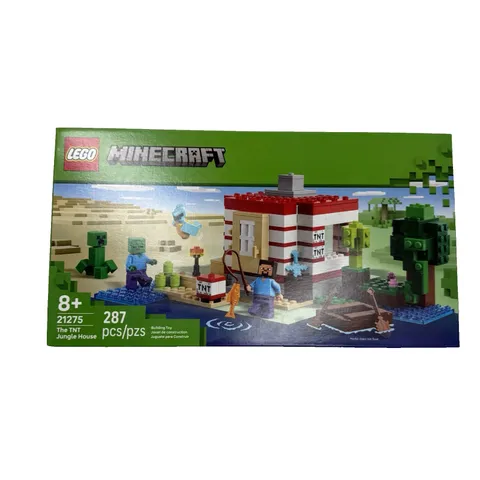 LEGO Minecraft TNT Jungle House 21275 287pcs Steve Creeper Zombie NIB Sealed 