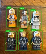 Lego Star Wars Rebel Pilot Lot Of 6 - Value Of $50
