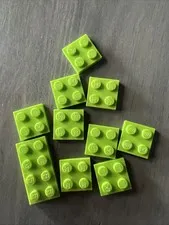 LEGO 3022 Lime Plate 2x2 Bulk 11 Pieces