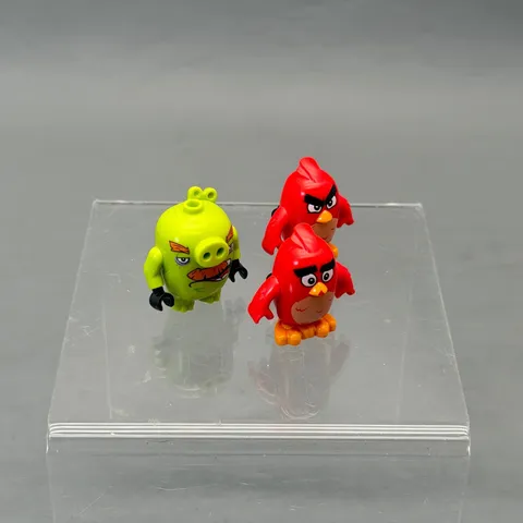 LEGO Angry Birds Minifigures Lot of 3 - Red Bird (2) & Foreman Pig Mini Figures