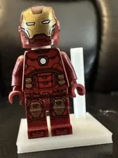 LEGO Super Heroes Minifigure Iron Man with Silver Hexagon on Chest (Genuine)