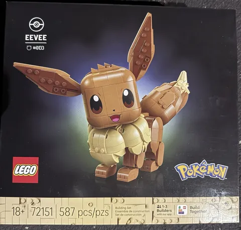 LEGO Pokémon Eevee BrickHeadz Build Together Set 72151 587 pcs 18+
