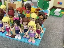 Huge LEGO Friends Lot - 16+ Minidolls, Manuals, Vehicles, Animals & Accessories