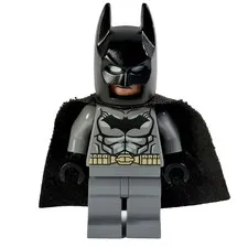 LEGO BATMAN MINIFIG DC Justice League SH0151 Gray Suit Gold Belt Black Mask/Cape