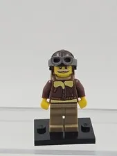 LEGO Old Pilot RETIRED Series 3 RARE Minifigure 8803 - Pilot w/ Original Acc's