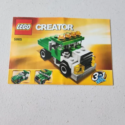 LEGO CREATOR 5865 Mini Dumper 3 in 1 Instruction Manual Only