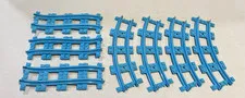 LEGO Narrow Azure Roller Coaster Train Tracks 4 Curve 85976 & 3 Ramp 25086