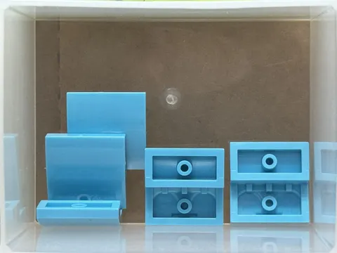 LEGO Parts - Medium Azure Slope, Curved 2 x 2 x 2/3 - No 15068 - QTY 5