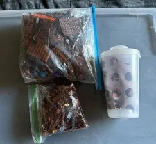Lego Reddish Brown Dark Brown Bulk Lot 2 Pounds Of Bricks, Tiles, Etc