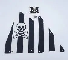 Vintage LEGO Pirates 6268 Renegade Runner Sails + 1x Large & 1x Small Flags