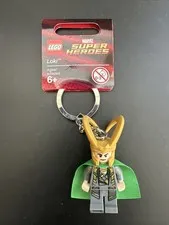NWT LEGO Marvel Super Heroes LOKI Mini Figure Keyring Key Chain NEW!