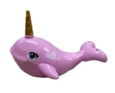 NEW LEGO® Whale Bright Pink Narwhal Fish Pearl Gold Horn Minifigure Pet 41381