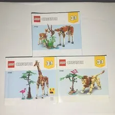 31150 LEGO Creator 3 in 1 Wild Safari Animals Manual, 2024, Retired NO BRICK