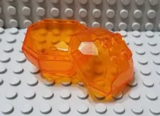 LEGO Translucent Orange Rock Boulder Container Piece
