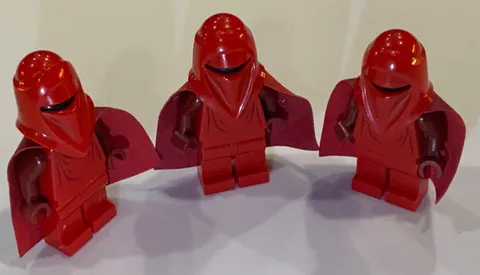 Lego Star Wars Lot of (3) Royal Guard Imperial Dark Red Hands Minifigure