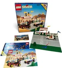 Vintage 1992 Lego System Race set #6551 Checkered Flag 500 Racetrack Read