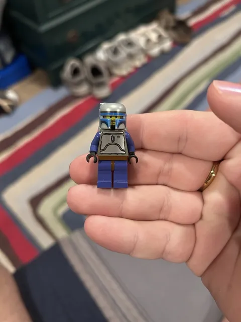 LEGO Star Wars 7153 Jango Fett Sw0053 Balaclava Head with Both Blasters Used