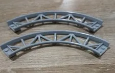 #4839# Genuine Lego 25061 Roller Coaster curved Light Bluish Grey qty 2 excl.