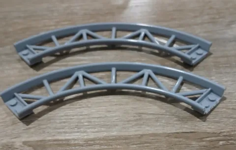#4839# Genuine Lego 25061 Roller Coaster curved Light Bluish Grey qty 2 excl.