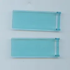LEGO x 2 Trans-Light Blue Flag 7 x 3 with Bar Handle 30292 pre-owned