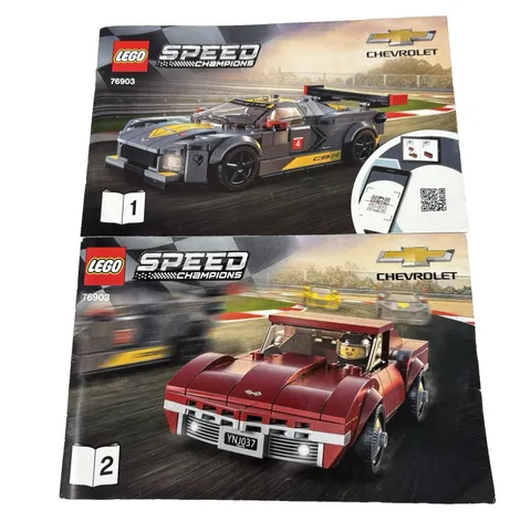 LEGO 2 Instruction Manuals Only Speed Champions 76903 Chevrolet Booklets 1 and 2
