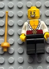 Lego Series 12 Swashbuckler Minifigure No Hat col12-13 Gold Weapon Sword Epee